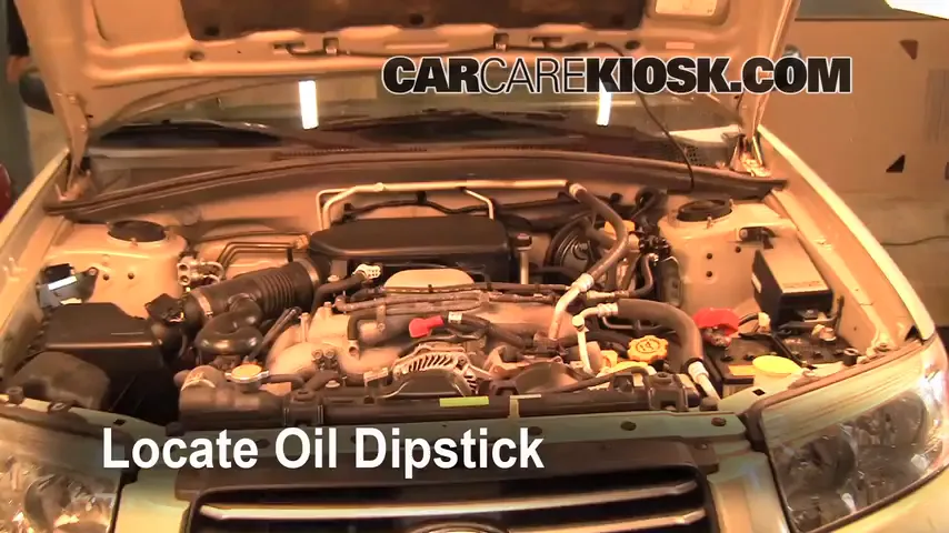 2006 Subaru Forester X 2.5L 4 Cyl. Oil Check Oil Level
